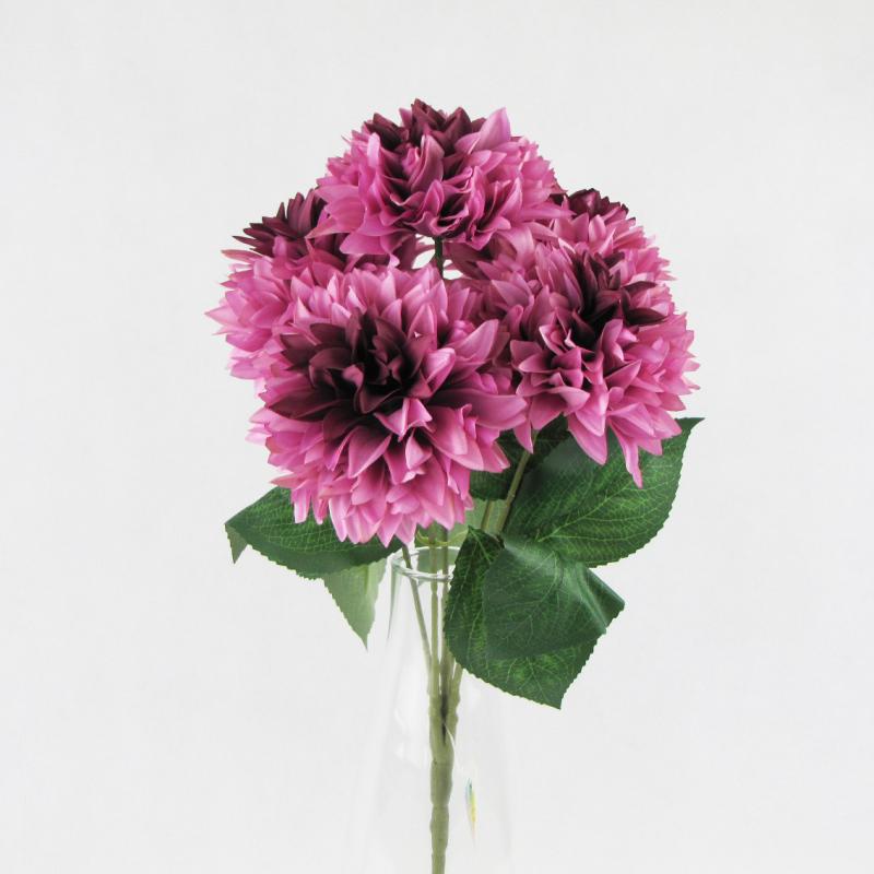 Chryzantemy bukiet 5 kwiatów fioletowych 45cm