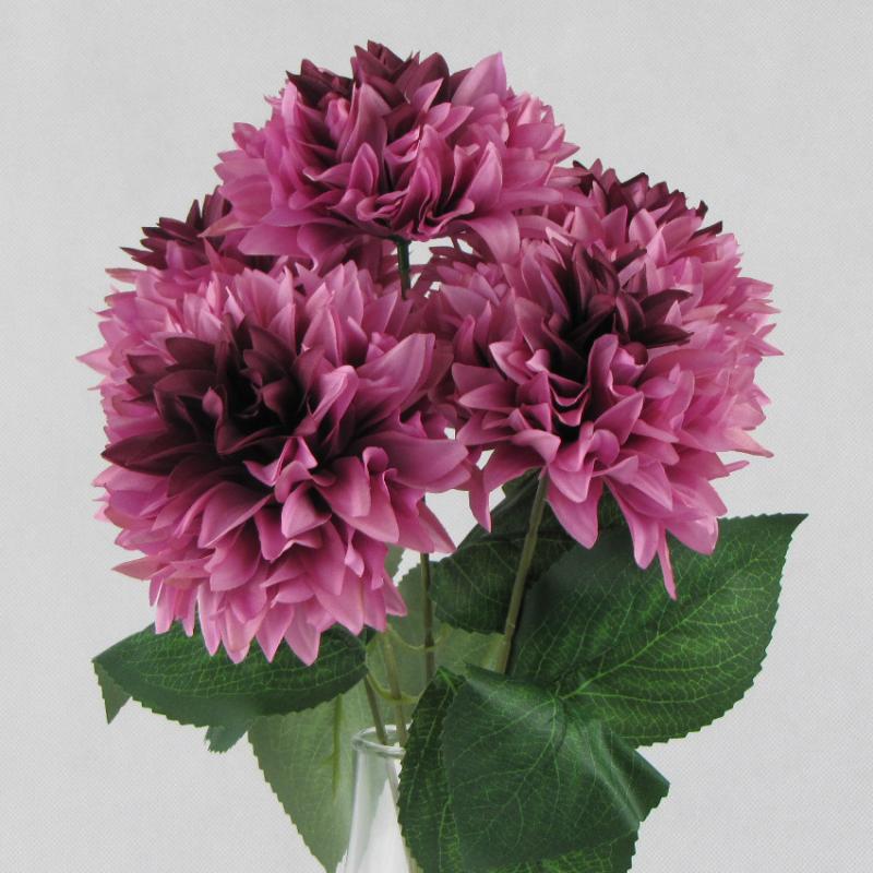 Chryzantemy bukiet 5 kwiatów fioletowych 45cm