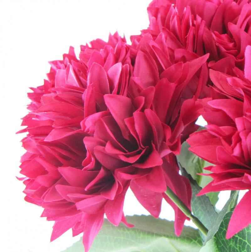 Chryzantemy bukiet 7 kwiatów czerwonych 45cm