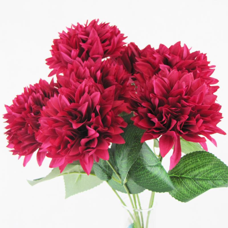 Chryzantemy bukiet 7 kwiatów czerwonych 45cm