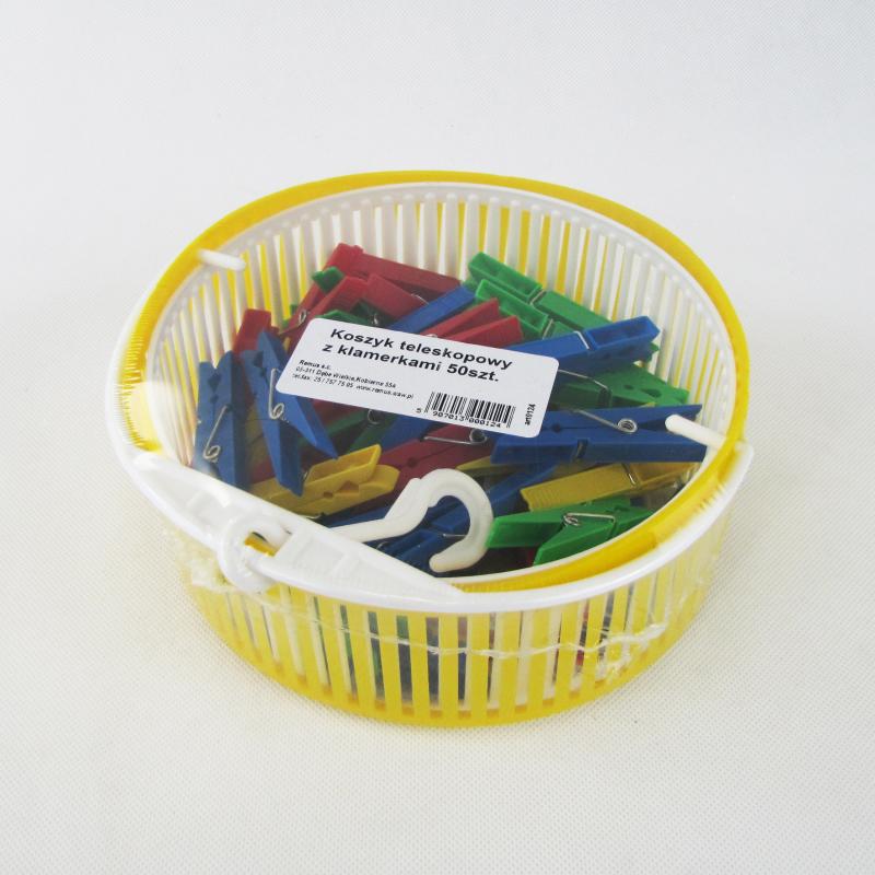 KOSZYK TELESKOPOWY Z KLAMERKAMI/50