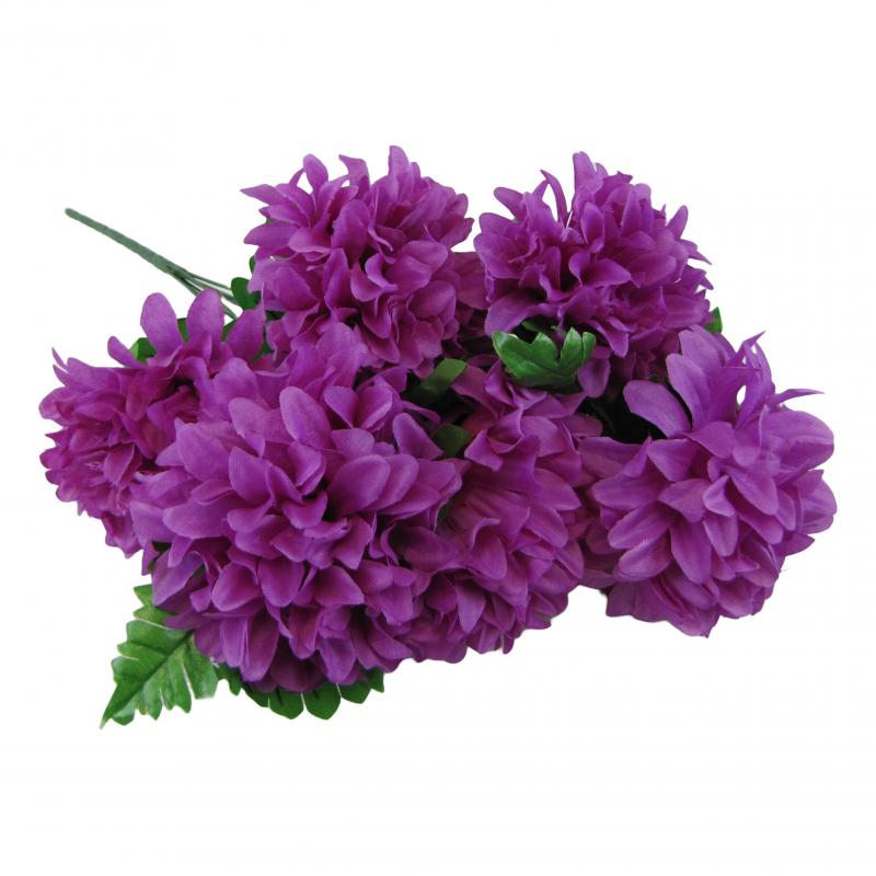 Chryzantemy bukiet 7 kwiatów 50cm fioletowe