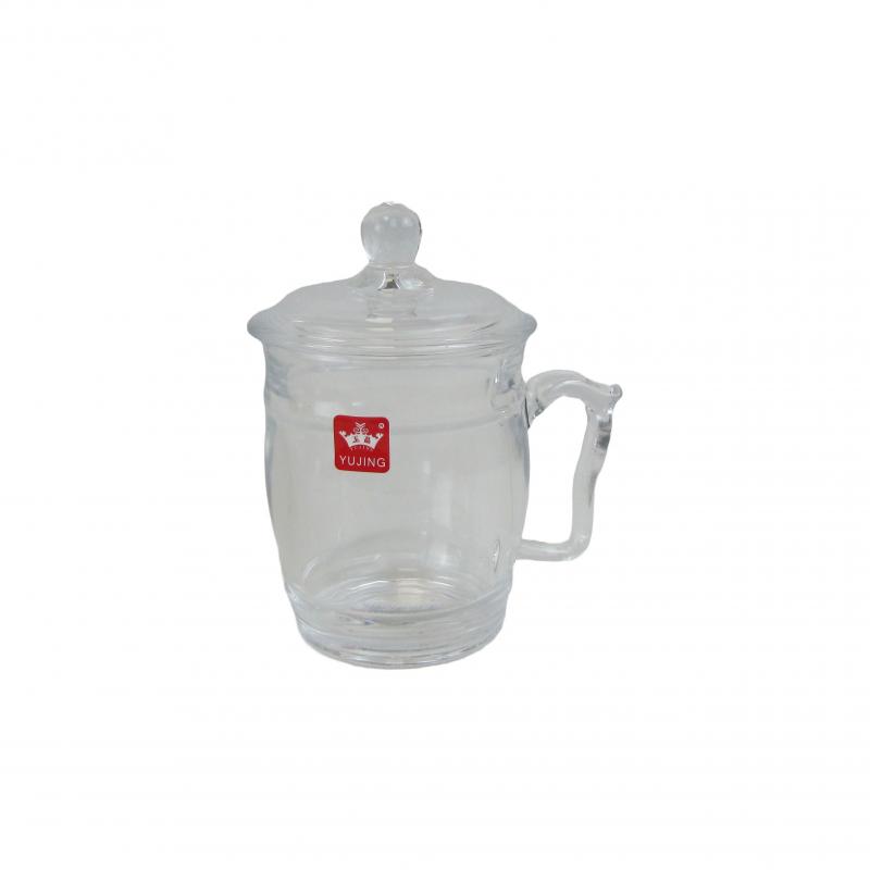 KUBEK SZKLANY Z PRZYKRYWKĄ 375ML