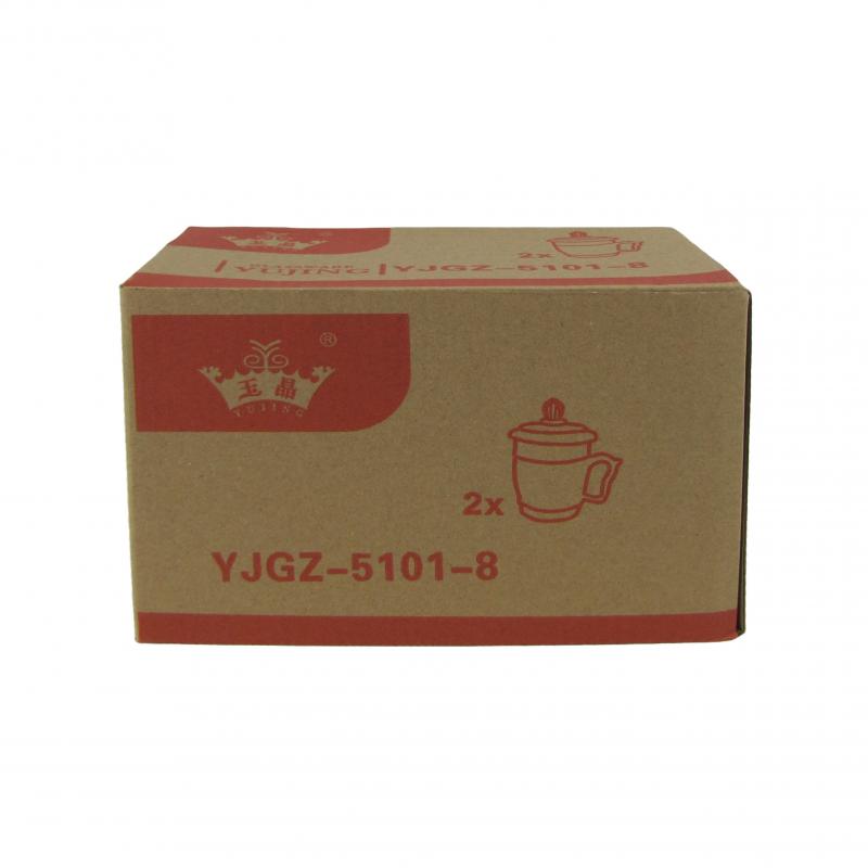 KUBEK SZKLANY Z PRZYKRYWKĄ 375ML