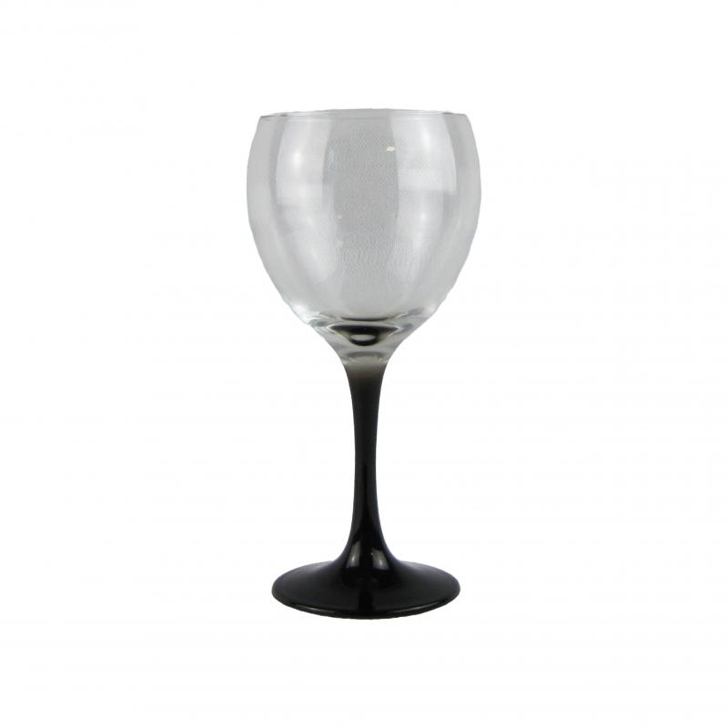 KIELISZEK DO WINA 300ML CZARNA NÓŻKA