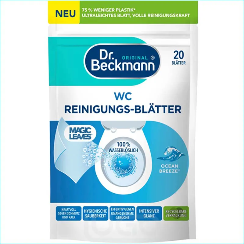 Dr. Beckmann Listki Żelowe do WC Ocean 20 sztuk
