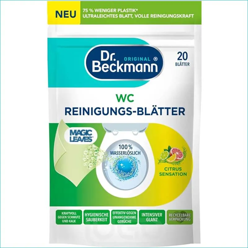 Dr. Beckmann Listki Żelowe do WC Citrus 20 sztuk