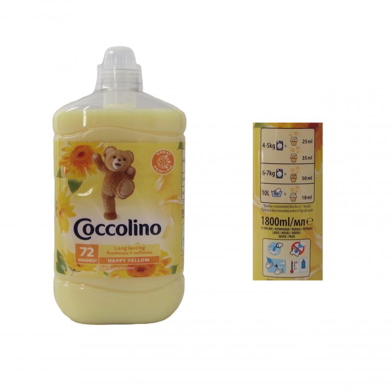 Coccolino płyn do płukania 1,8L <br>(72 prania) Happy Yellow