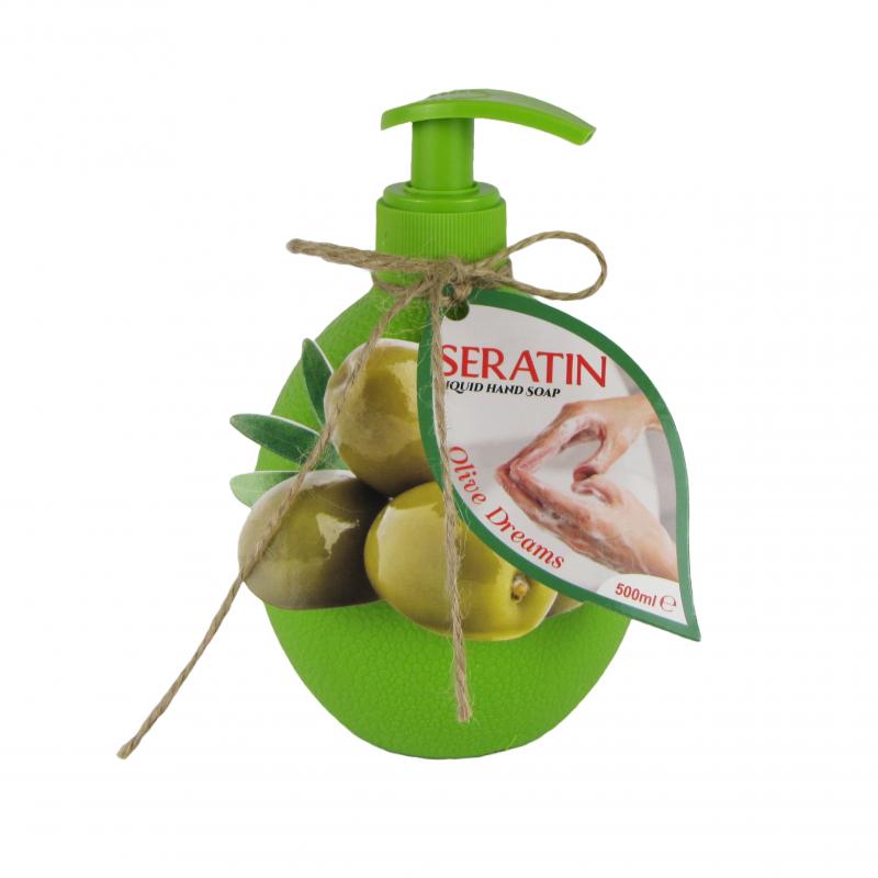 Mydło w płynie SERATIN 500ml zapach oliwkowy