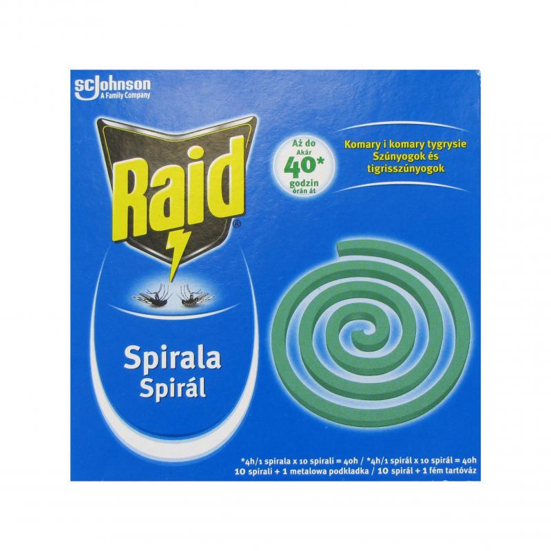 RAID spirale owadobójcze przeciwko komarom