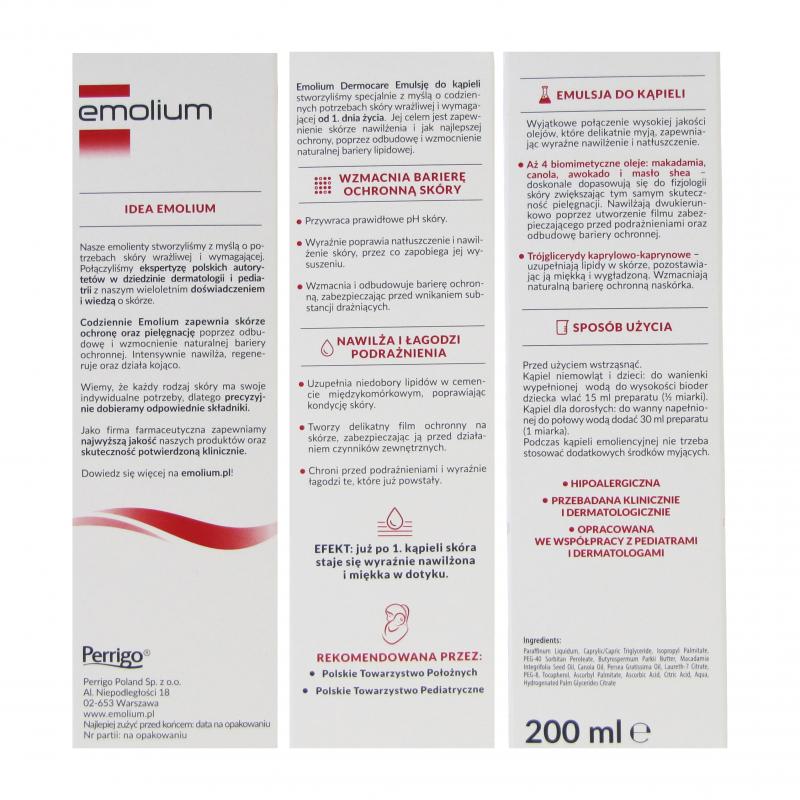 EMOLIUM Dermocare emulsja do kąpieli 200ml