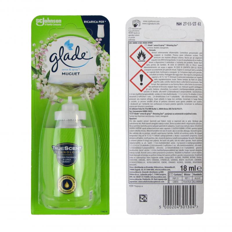 Glade zapas do odświeżacza Sense & Spray 18ml <br>MUGUET - KONWALIA
