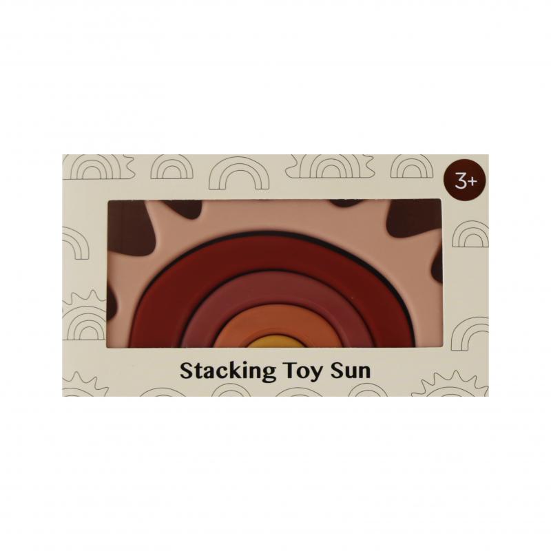 Układanka silikonowa TĘCZA <br>Petit Monkey - Stacking Toy Sun