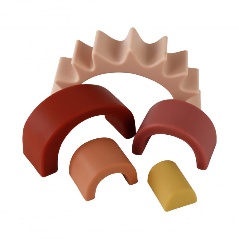 Układanka silikonowa TĘCZA <br>Petit Monkey - Stacking Toy Sun